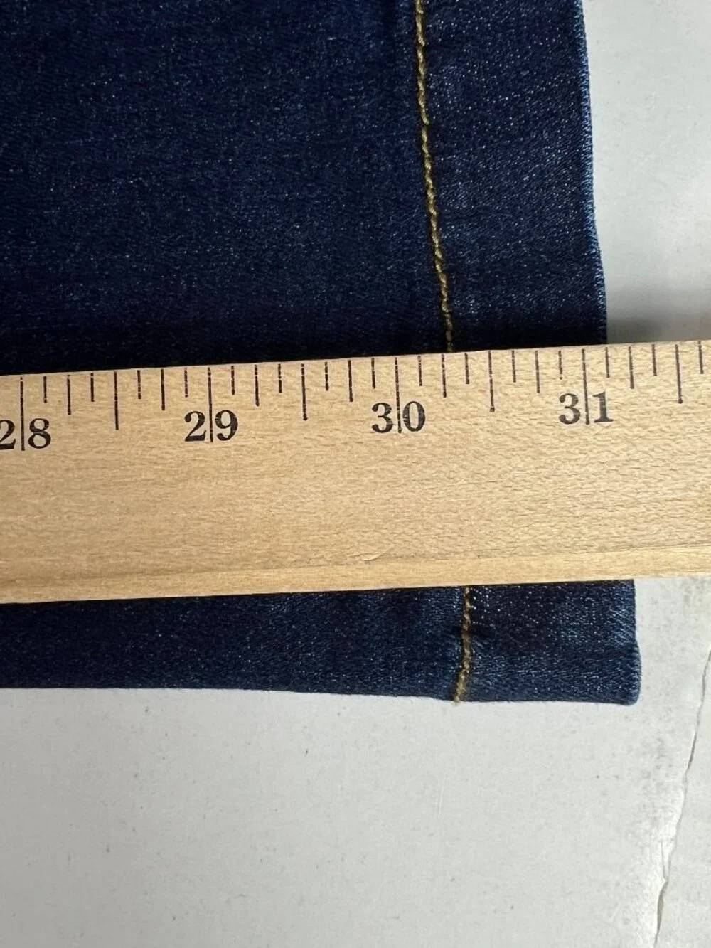 Spanx Jeans Women Petite 35x31* Pull On Flare High Rise Dark Blue Denim Tag 1X P